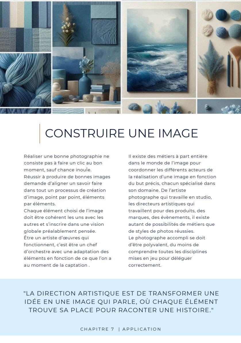 Page complète du chapitre 7, construire une image